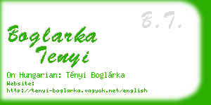 boglarka tenyi business card